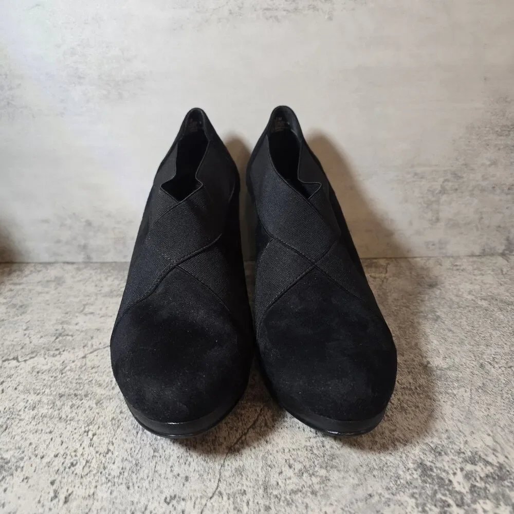 ANDREW GELLER Womens Size 10 M Black Pull On Faux Leather Kell Bootie Shoes